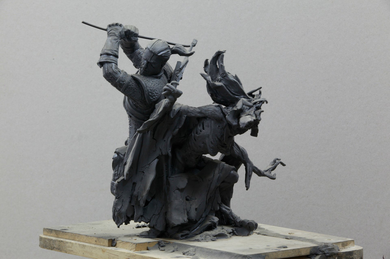 Illustration for article titled Giant Witcher 3 Sculpture Is As Handsome As Geralt
